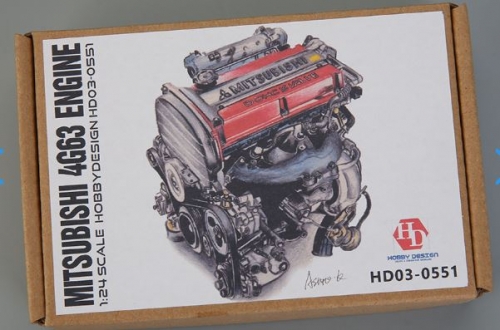 [사전 예약] HD03-0551 1/24 Mitsubishi 4G63 Engine Detail Set (Resin+PE+Metal parts) Hobby Design