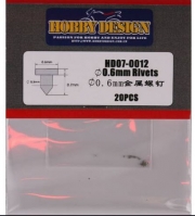 HD07-0012 0.6mm Rivet Head(D) Hobby Design