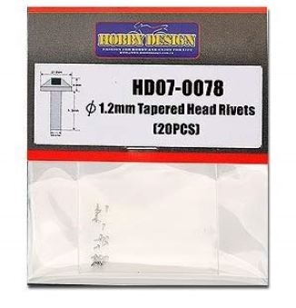 [사전 예약] HD07-0078 1.2mm Tapered Head Rivets Hobby Design