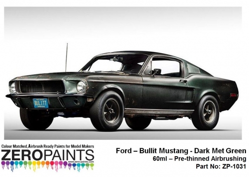 [사전 예약] ZP­1205 Bullit Mustang - Dark Met Green Paint 60ml Zero Paints ZP­-1205
