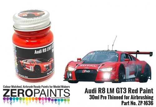 [사전 예약] ZP­1636 Audi R8 LM GT3 Red Paint 30ml Zero Paints ZP­-1636