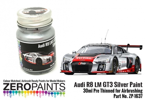 [사전 예약] ZP­1637 Audi R8 LM GT3 Silver Paint 30ml Zero Paints ZP­-1637