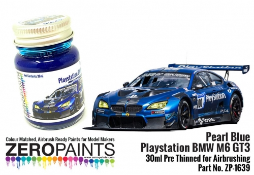 [사전 예약] ZP­1639 BMW M6 GT3 Pearl Blue Playstation Paint 30ml Zero Paints ZP­-1639