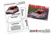 ZD-WM-0029 1/24 Honda Civic EF9 Pre Cut Window PaintingMasks (Beemax)