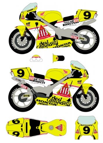 RDB12/001 1/24 Honda NSR 500 \"HB\" #9 Pier Francesco Chili 1989 Racing 43 Decals