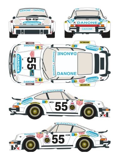RDEC24/001 1/24 Porsche 934 #55 \"Danone\" LM 1977 Racing 43 Decals