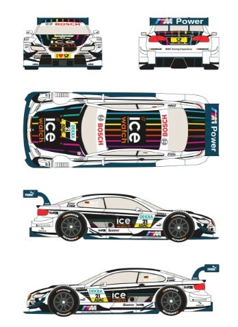 RDT24/002 1/24 BMW M3 DTM #21 \"ICE WATCH\" 2013 (M.Witmann) Racing 43 Decals