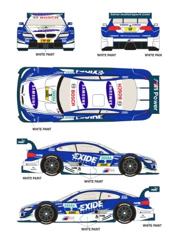 RDT24/003 1/24 BMW M3 DTM #2 \"Samsung\" 2012 (J. Hand) Racing 43 Decals