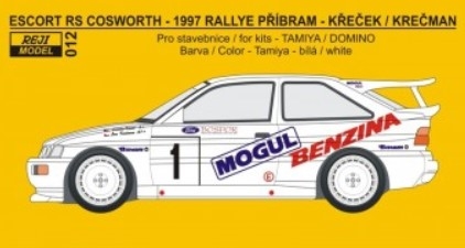 REJ0012 Decal – Escort RS Benzina – Mogul team 1997 Reji Model 1/24.