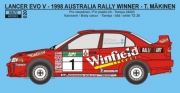 REJ0020 Decal – Mitsubishi Lancer Evo V Rally Australia 1998 – Winfield Reji Model 1/24.
