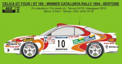 REJ0042 Transkit – Toyota Celica ST 185 - Rally Catalunya 1994 – E.Bertone Reji Model 1/24.