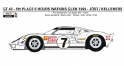 REJ0057 Decal – Ford GT 40 - Watkins Glen 1969 – Joest / Kelleners Reji Model 1/24.