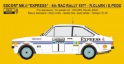 REJ0151 Decal – Ford Escort RS 1800 „Express“ - 4th RAC 1977 - Clark / Pegg Reji Model 1/24.