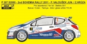 REJ0174 Decal - Peugeot 207 S2000 \"Delimax\" Bohemia Rally 2011 Reji Model 1/24.