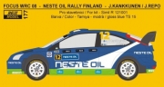 REJ0177 Transkit - Ford Focus WRC 08 - Neste Oil Rallye Finland 2010 – Kankkunen Reji Model 1/24.