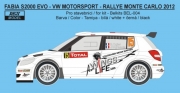 REJ0180 Decal - Fabia S2000 EVO - Rally Monte Carlo 2012 - Ogier / Ingrassia Reji Model 1/24.