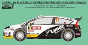 REJ0200 Decal – Citroen C4 WRC - Rally GB 2009 - Solberg P. Reji Model 1/24.