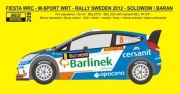 REJ0209 Decal – Ford Fiesta WRC - Rally Sweden 2012 - Solowow / Baran Reji Model 1/24.