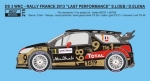 REJ0215 Decal – Citroen DS3 WRC Rally France \\\\\\\"Last performance\\\\\\\" Reji Model 1/24.