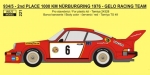 REJ0221 Transkit – Porsche 934/5 - 1976 Nürburgring 1000km #6 - GELO racing team Reji Model 1/24.