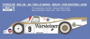 REJ0230 Decal – Porsche 956 - \"Warsteiner\" 1984 24h LeMans 4th place Reji Model 1/24.