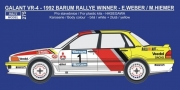 REJ0275 Decal – Mitsubishi Galant - 1992 Barum rallye winner - Weber / Hiemer Reji Model 1/24.