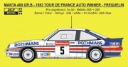 REJ0283 Decal – Opel Manta 400 Gr.B - 1983 Tour de France Auto Winner - Frequelin / Fauchille Reji Mode