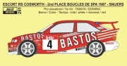 REJ0291 Transkit – Escort RS Cosworth - Bastos rally team - Boucles de Spa 1997 Reji Model 1/24.