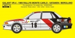 REJ0317 Decal – Mitsubishi Galant - 1989 Rallye Monte Carlo - Vatanen / Berglund Reji Model 1/24.