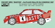 REJ0318 Transkit – Ford Escort WRC - Bastos rally team - Rally du Condroz 1997 Reji Model 1/24.