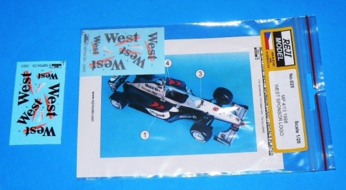 REJ0025 Decal – McLaren MP 4 vers.13 West logos Reji Model 1/20.