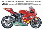 REJ0131 Decal – Honda RCV 211 MotoGP 2006 -„FORTUNA“ # 33 Reji Model 1/12.