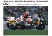 0213 Decal – Yamaha YZR500 (OW98) 1988 - Lucky Strike sponsor logo Reji Model 1/12.