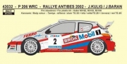 REJ43032 1/43 Decal – Peugeot 206 WRC „Mobil 1“ - Rally Antibes 2002 Reji Model
