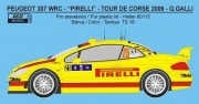 REJ43037 1/43 Decal – Peugeot 307 WRC „Pirelli“ - Tour de Corse 2006 Reji Model