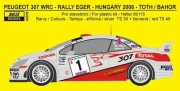 REJ43039 1/43 Decal – Peugeot 307 WRC „Hungary“ - Eger Rallye 2006 Reji Model