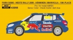 REJ43055 1/43 Decal – Fabia S2000 Rally Finland 2009 Reji Model