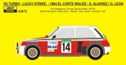 REJ43073 1/43 Decal – Renault 5 Turbo „LUCKIES“ - Rallye El Corte Inglés 1984 Reji Model