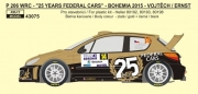 43075 1/43 Decal – Peugeot 206 WRC „25 years Federal Cars" - Rally Bohemia 2015 Reji Model