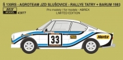 43077 1/43 Decal – Škoda 130RS - Agroteam JZD Slušovice - Rallye Tatry / Barum Reji Model