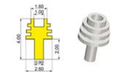 [사전 예약] PG14 1/43 Cowling drive shaft type B 4 pieces Accessories Tameo Kits