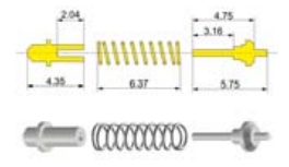 [사전 예약] PG15 1/43 Shock absorber type A with coil spring 4 pieces Accessories Tameo Kits