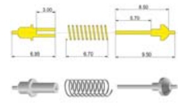 [사전 예약] PG17 1/43 Shock absorber type C with coil spring 4 pieces Accessories Tameo Kits