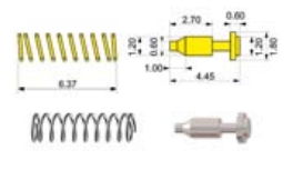 [사전 예약] PG18 1/43 Shock absorber type D with coil spring 5 pieces Accessories Tameo Kits