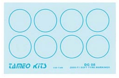 DG08 1/43 N.8 Ring tyres year 2009   1 piece Common Decals Tameo Kits