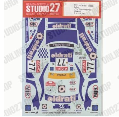 [사전 예약] ST27-DC518C 1/24 IMPREZA WRC "OLDRATI" SANREMO 2001 Studio27 for Tamiya