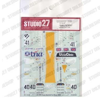 [사전 예약] ST27-DC675C 1/24 F1-GTR "EMI/Locktite" LM (1998) Studio27 for Fujimi