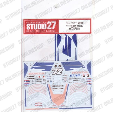 [사전 예약] ST27-DC912 1/12 RC212V HRC #72 MotoGP (2011) Studio27