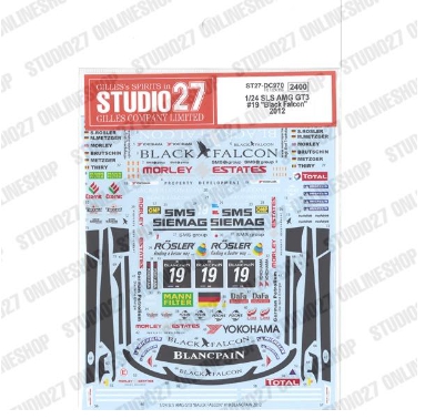 [사전 예약] ST27-DC970 1/24 SLS AMG GT3 #19 "Black Falcon" (2012) Studio27