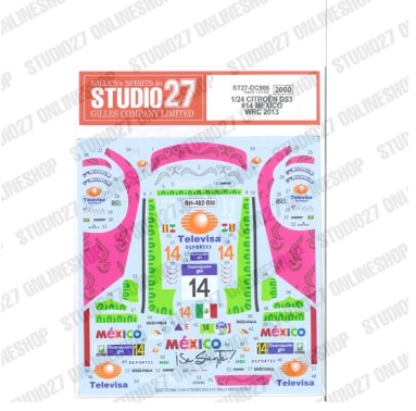 [사전 예약] ST27-DC986 1/24 DS3 #14 MEXICO WRC 2013 Studio27